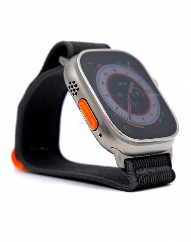 Apple Watch Ultra 49 mm Titanium Case Black/Gray Trail loop M/L